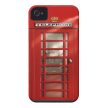 Ringer brittiskt rött för klassiker boxas fodral f iPhone 4 fodraler