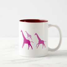 Rinnande giraff (lilor) kaffe muggar
