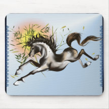Rinnande häst Mousepad Musmattor