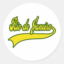 Rio de Janeiro Runda Klistermärken