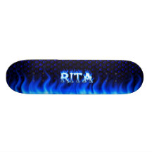 Rita blått avfyrar den Skatersollie skateboard.en