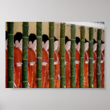 Ro av krukmakeri Buddhas och bambu Posters