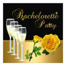 Ro för champagne för Bachelorette party guld- Anpassningsbara Tillkännagivanden