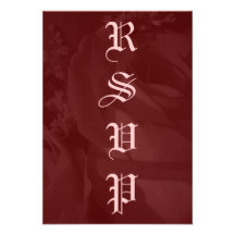 "Ro i Crimson röd" - OSA [b] Skräddarsydda Inbjudan