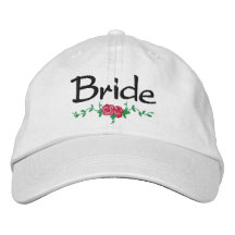 Ro och Vines broderat brud- brölloplock Broderad Baseball Keps