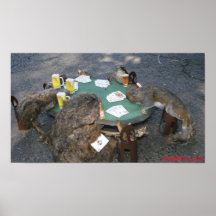 Roadkill som leker poker print