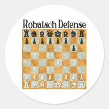 Robatsch försvar runda klistermärken