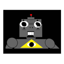 Robot - Skullnskin grafisk vykort