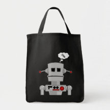 Roboten skruvar hänger lös tote bag