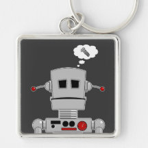 Roboten skruvar Keychain Nyckelring