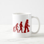 Robotevolution av manen in i roboten kaffe muggar
