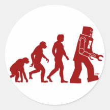 Robotevolution - från man in i robotar klistermärken