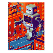 robotinvasionvykort
