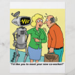 Robotmedarbetaretecknad Flygblad Designs