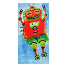 ROBOTpopKONST Anpassade Foto Kort