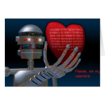 Robotvalentin Hälsnings Kort