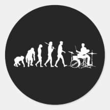 Rock musikhandelsresanden och Jazz Dubstep trummar Klistermärke