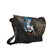 Rockabilly messenger bag för ängel för babytatueri