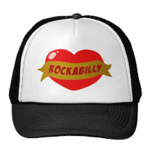 Rockabilly tatueringhjärta trucker keps