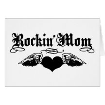 Rockin mamma hälsningskort
