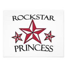 Rockstar Princess Kort För Inbjudningar