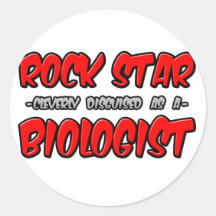 Rockstjärna… biolog klistermärke