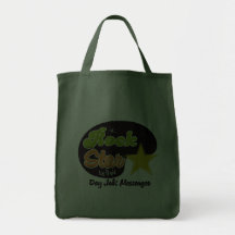 Rockstjärna vid natt - dagjobbbudbärare tote bags