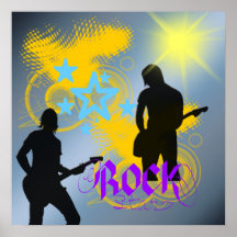 Rockstjärnafantasiaffisch