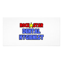 Rockstjärnatandhygienist Skräddarsydda Fotokort