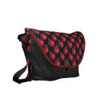 Röd äpplesvart messenger bag