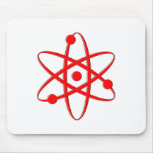 röd atom musmattor