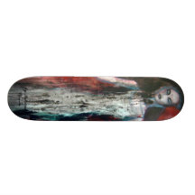 Röd bevingad ängel anpassningsbara skateboard