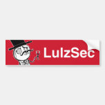 (Röd) bildekal för LulzSec Monocleman,