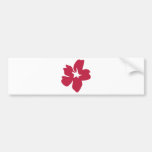 röd blommasymbol bildekal