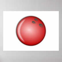 Röd bowlingklot affischer