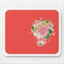 (Röd) bukettmousepad, Musmatta
