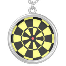 Röd Bullseye för Dartboardgultsvart Personliga Halsband