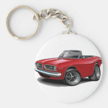 Röd cabriolet 1967-69 för Barracuda Nyckelring
