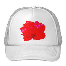 Röd Camelia pop Trucker Keps