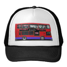 Röd däckare för London bussdubbla Mesh Kepsar