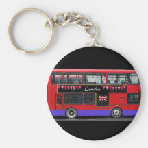 Röd däckare för London bussdubbla Nyckel Ringar