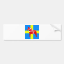 Röd Dala för sverige häst Bildekaler