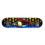 Röd design för drake 3 med leksakkvarternamn skate board deck
