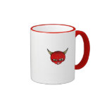 Röd djävulen med den flina Hornsondskan Kaffe Mugg
