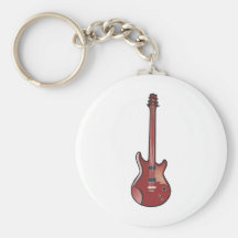 Röd elektrisk gitarr nyckel ring