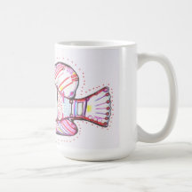 röd fiskzaz kaffe kopp