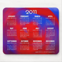 Röd & för blåttvirvel 2011 kalender Mousepad Musmatta