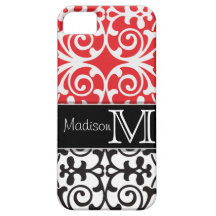 Röd/för svartkrusidullpersonlig iPhone 5 iPhone 5 Cases