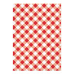 Röd Gingham Inbjudningar
