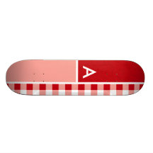 Röd Gingham Skate Decks